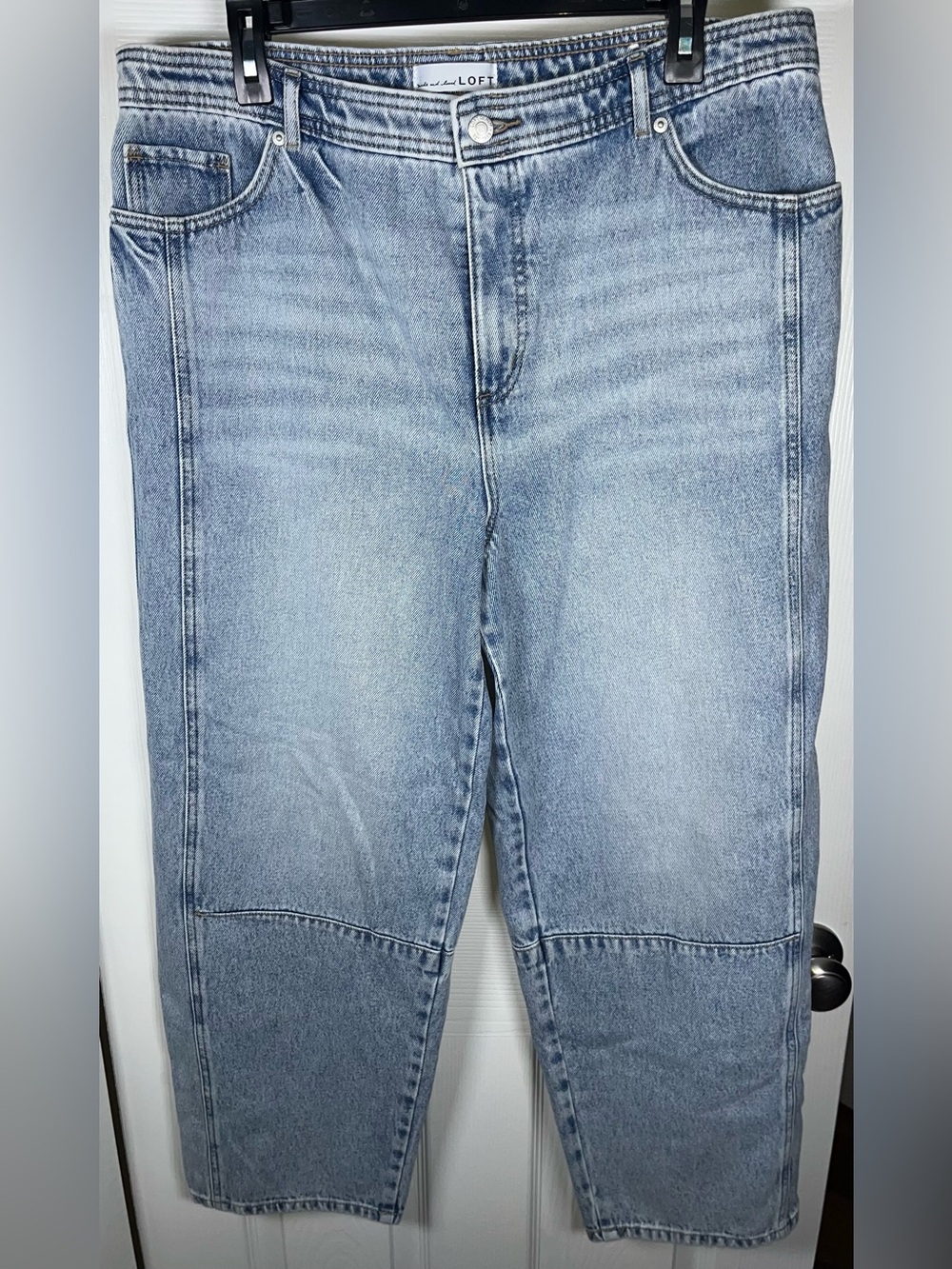 Women’s The Barrel Jeans High Rise Ankle Denim LOFT 32/14 Light Wash Cotton